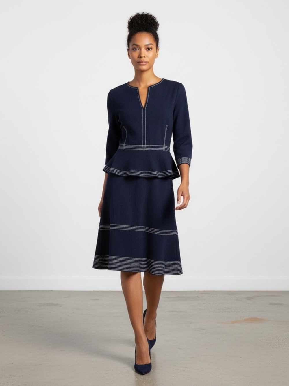 Banana Republic Blue Peplum Dress 8